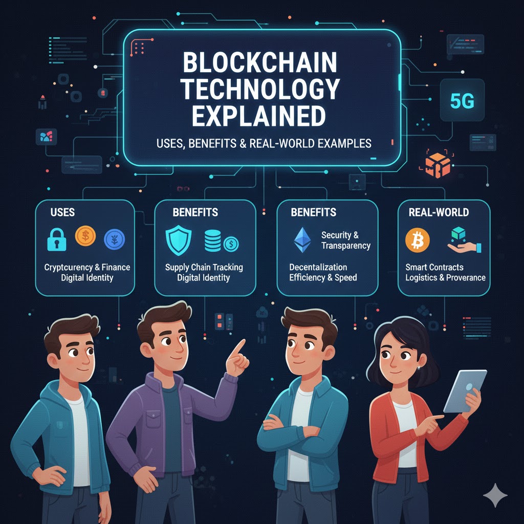 Blockchain Technology Explained: Uses, Benefits & Real-World Examples