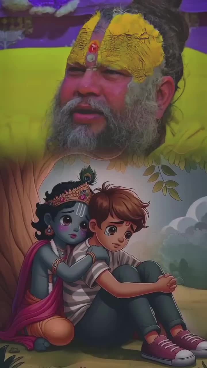 Premanand Ji Maharaj Photo with Radha Krishna